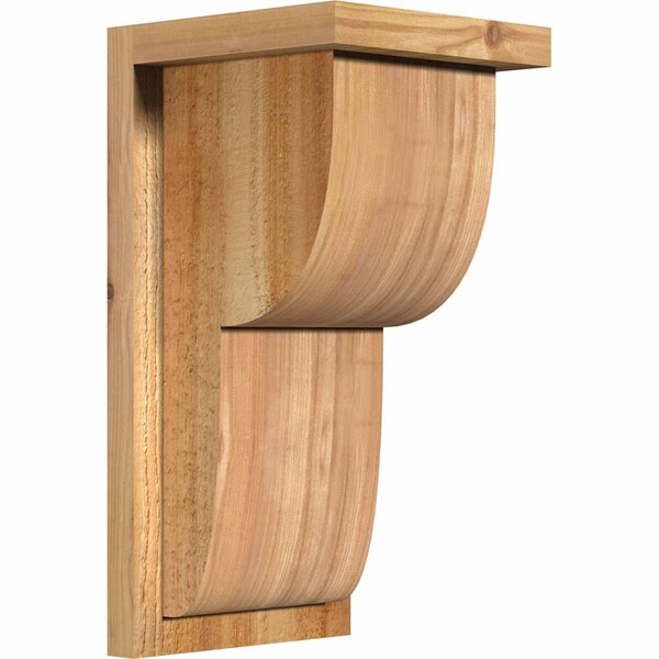 Ekena Millwork Crestline Rough Sawn Corbel w/Backplate, Western Red Cedar, 8"W x 8"D x 16"H COR08X08X16CRE01RWR - main